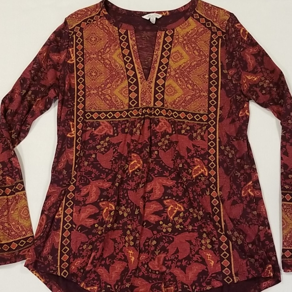 Lucky Brand long sleeve blouse-size M - Picture 1 of 5
